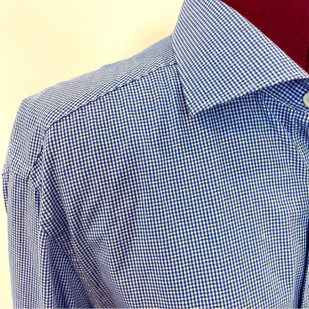 BUGATCHI Men’s Dress Casual Shirt Logo Embroidery Goosehead print 16 34/35